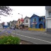 Wooden houses on the seafront.