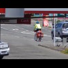 A touring cyclist in Wairoa.