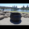 This isn't labelled but I saw one in the museum in Dunedin so I know it's a pot for melting whale fa...