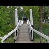 This suspension footbridge sways noticeably when you walk over it.