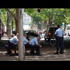 The police taking a well-earned break. Last night seemed to go quite smoothly from where I was. I di...