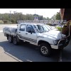 A Hilux with six wheels.
