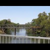 A disused bridge over the Murrumbidgee River. The railway doesn't go anywhere in either direction an...