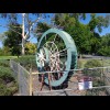 There was nothing to explain why this waterwheel was in the park.