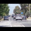 The cycle lane into Melbourne.