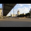 Between the museum and the exhibition building.