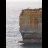 Somebody on the cliffs.