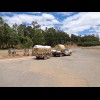Some hay bales parked outside the last of my 24 petrol stops. Ignoring the partial tanks of fuel at ...