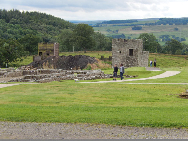 The Fort of Vindolanda. Hadrian's wall was designed with a fort every five miles and a small castle ...