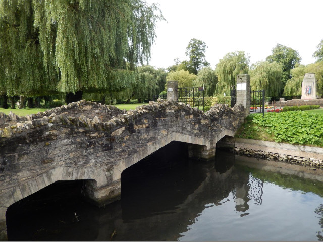 A bridge into the park in Bourne.