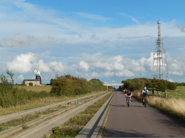 The busway and cycle path.
