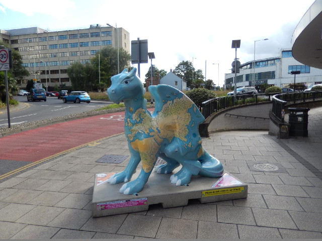 Norwich's statue animal of choice is a dragon. I like this one with a map of the world on it.