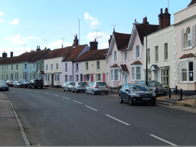Houses coloured in the Essex style.
