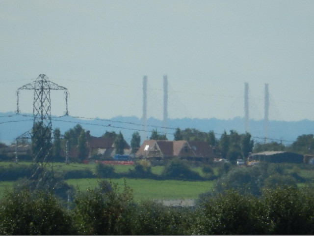 The towers of the QE2 Bridge at Dartford.