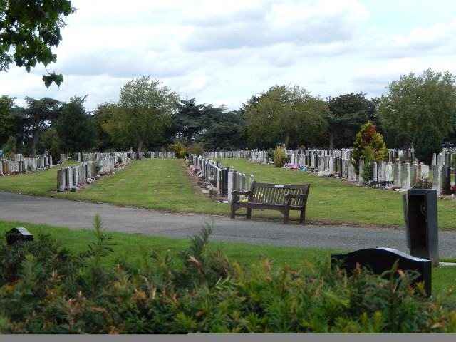 This cemetery looks very regimented. According to a sign, there are some Commonwealth war graves her...
