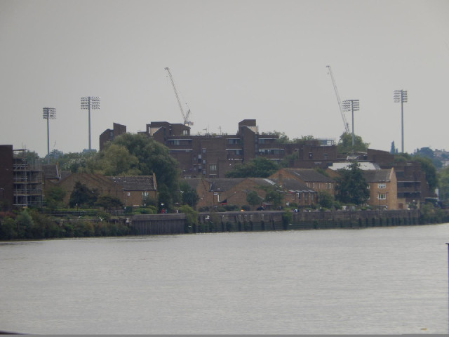... and Fulham's Ground, Craven Cottage, ahead.