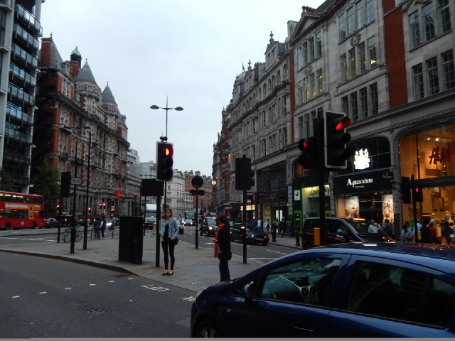 The junction of Bromton Road and Knightsbridge.
