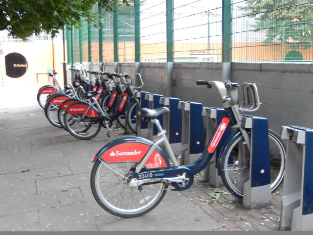 While I'm in London, we have to have a picture of some Boris Bikes in their new red livery. This isn...