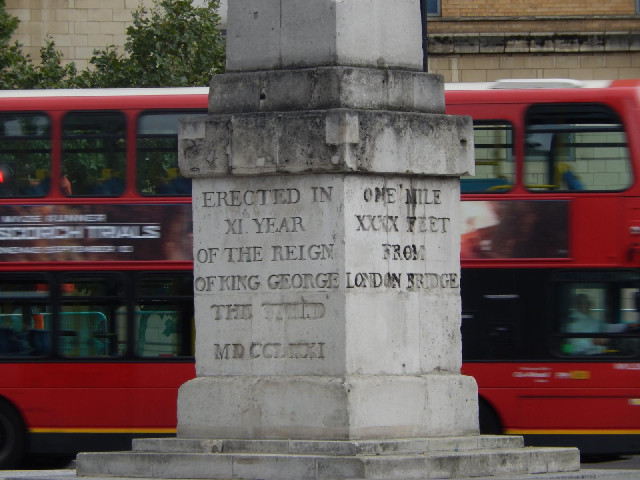 The obelisk in St. George's Circus.