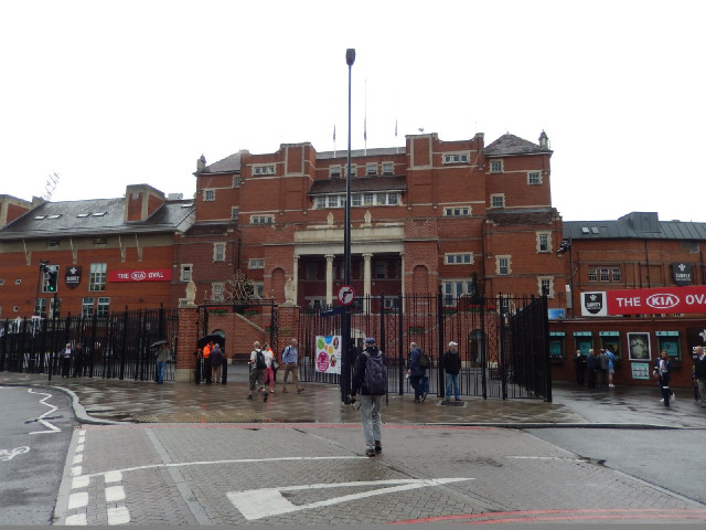 People arriving for a cricket match. When I checked later, I would find that it is the first day of ...