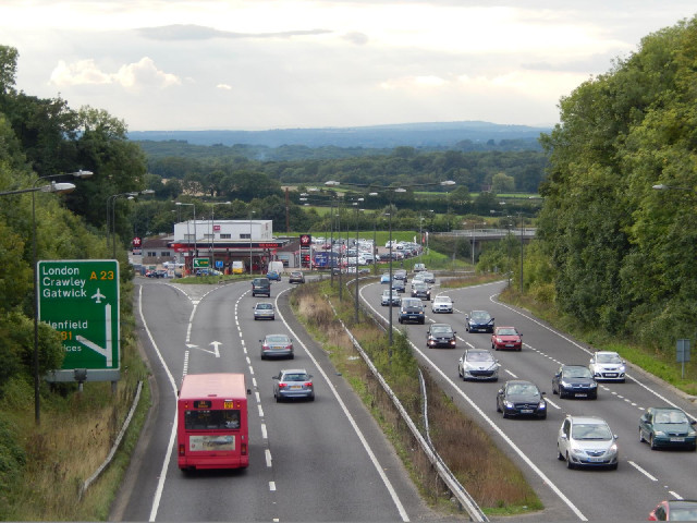 The A23. I don't have to ride on it because there's a cycle path which runs pretty close alongside.