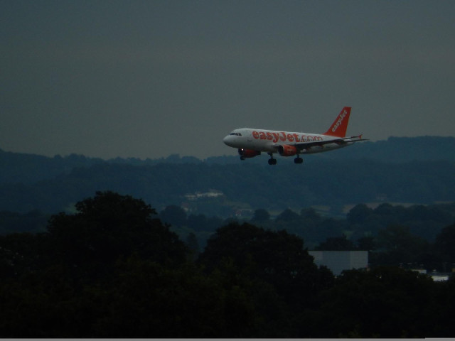 A plane in the daytime.