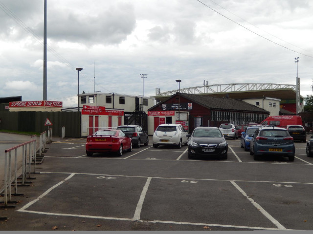 The Kingfield stadium has only one large stand. At this end of the ground, which I think is the fron...