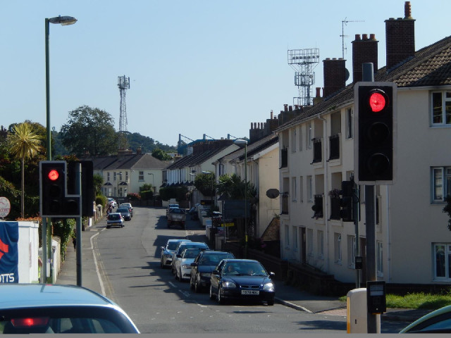 The floodlights of the ground in Torquay.