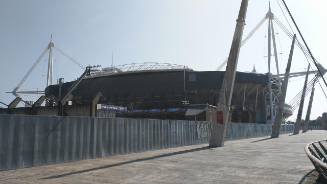 Cardiff Arms Park and the Millennium Stadium.