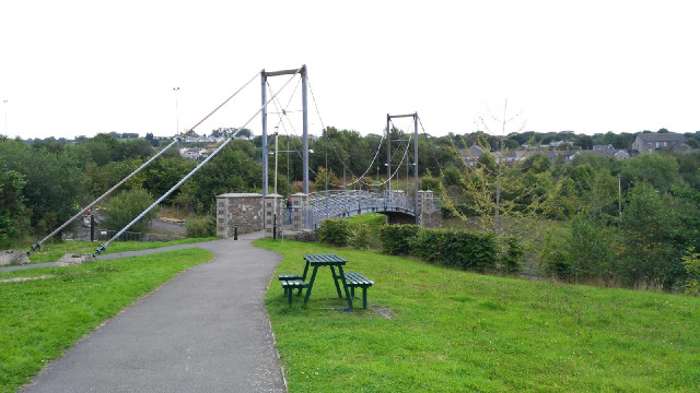 A footbridge.