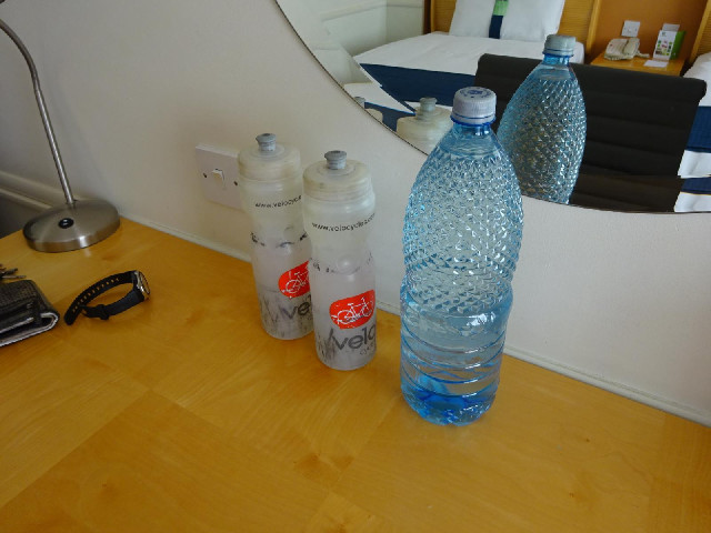 Three and a half litres of Welsh water which I've brought from Newport for no reason. I thought when...
