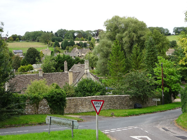 Baunton, a typical village in the Cotswolds.