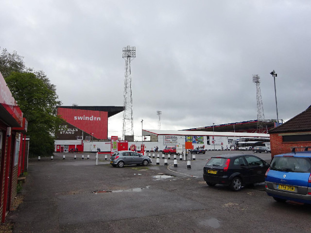Third division Swindon Town's home, the County Ground, next to the cricket ground of the same name....