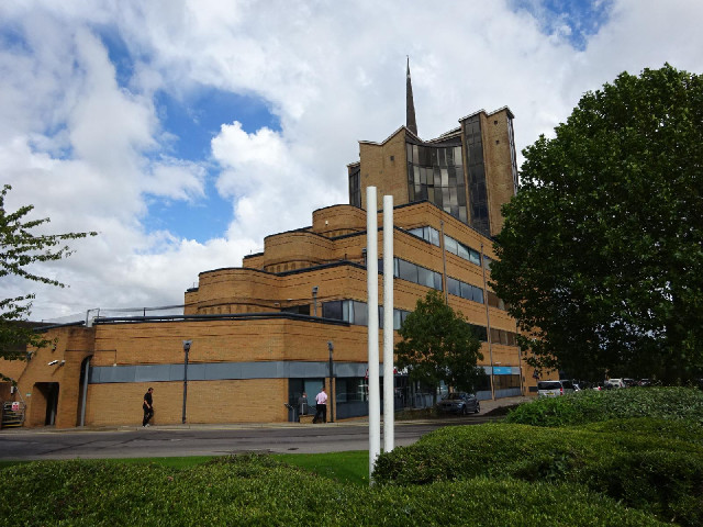 Now we're entering Oxford, a city which I know reasonably well. This is Seacourt Tower, which pretty...