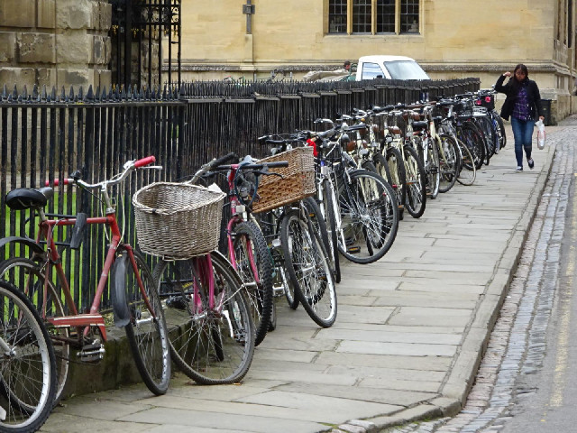 Bikes in Radcliffe Square.