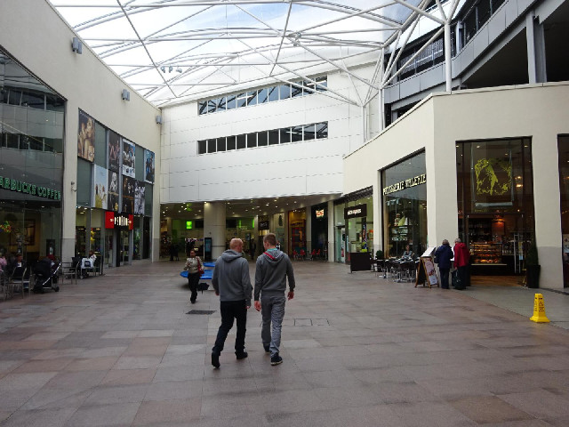 The shopping centre has the feel of a group of old streets which have had a roof put on them.