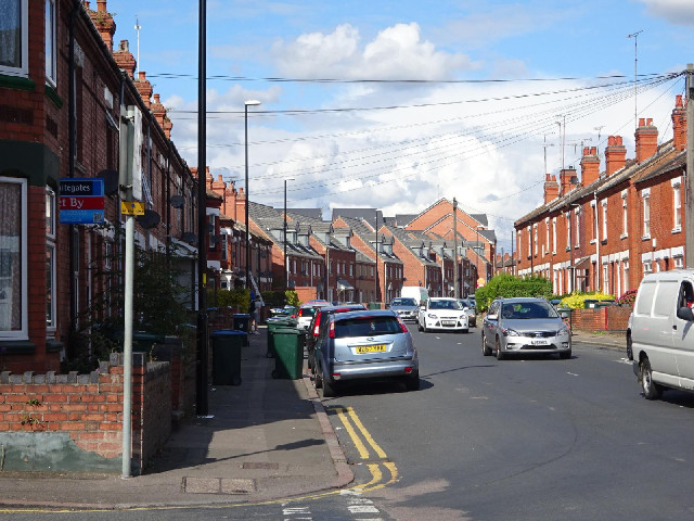 The modern houses up ahead are where Coventry City's Highfield Road ground used to be.