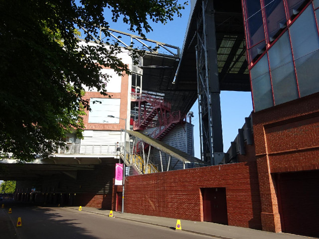 I believe this is the only football ground in England which you might drive under on your way somewh...