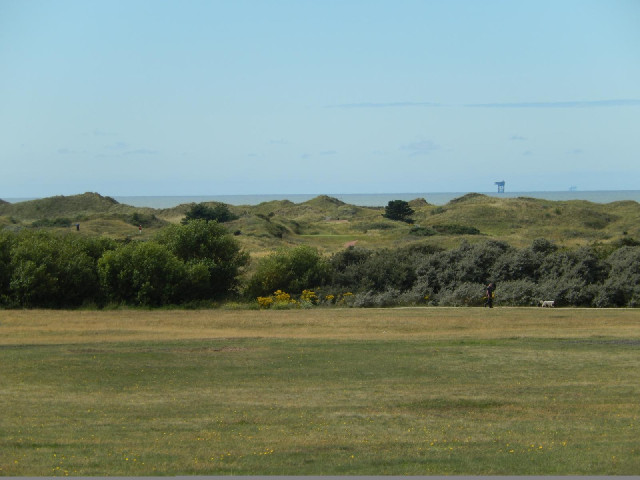 The sea, seen across Royal Birkdale Golf Course.