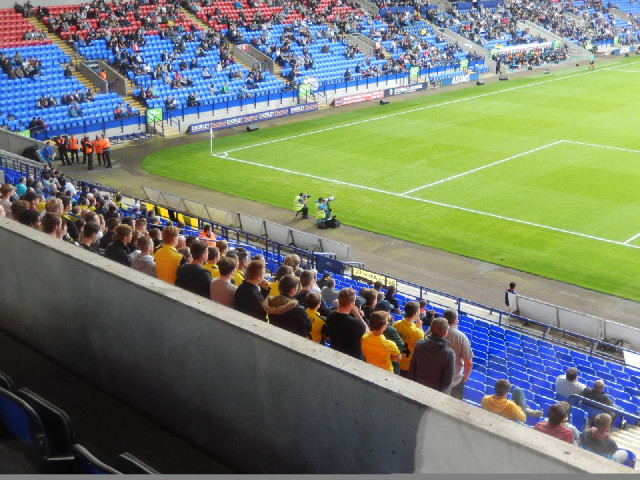 The Burton fans are the ones closest to me, in yellow.