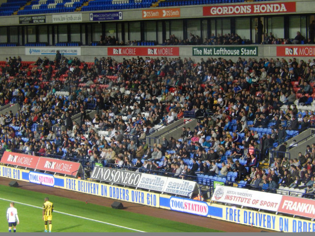 I get the impression that Bolton are about to lose. A lot of their supporters are leaving already. T...