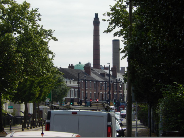 I think the big chimney here is the Banks's Brewery.