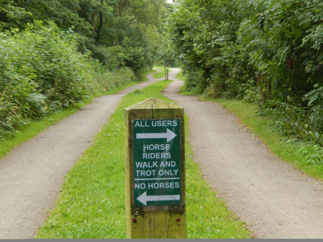 After saying a few days ago how unusual I thought it was to see a sign telling horse riders to dismo...