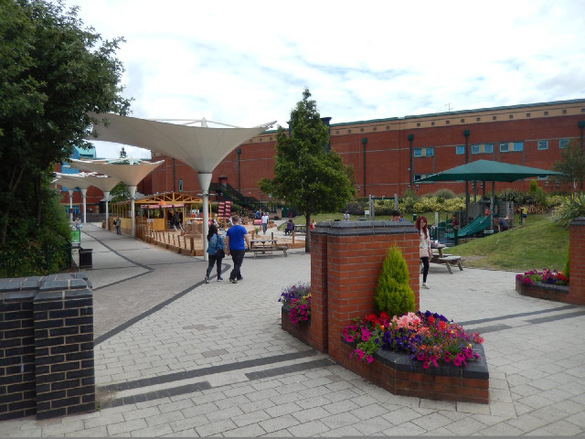 Outside Meadowhall, which was the second biggest shopping centre in Britain when it opened in 1990.