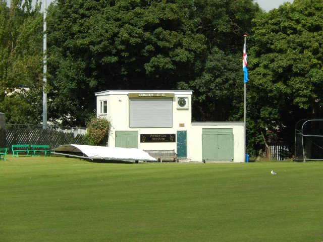 Part of the cricket pitch at Guiseley.