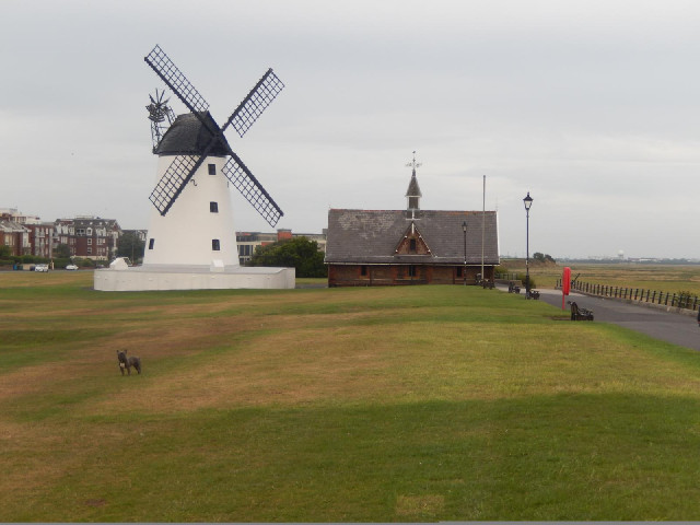 The building to the right of the windmill is the old lifeboat station. On the far right is the airfi...