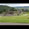The Fort of Vindolanda. Hadrian's wall was designed with a fort every five miles and a small castle ...