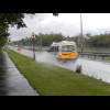 It was worse in a place where the cycle lane was underwater and also next to a puddle like that on t...