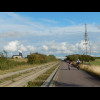 The busway and cycle path.