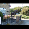 A sculpture at a pub next to a metalwork forge. There were a few others round the side.